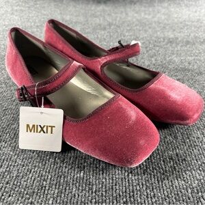 NEW Mixit Pink Flats Elegant Velvet Loafers